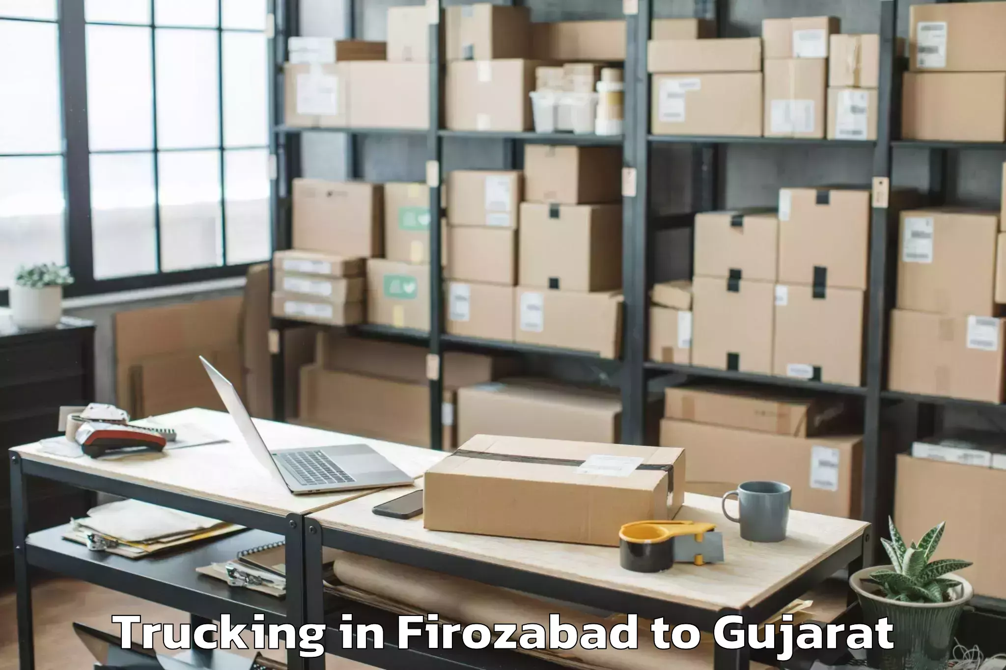 Firozabad to Gondal Trucking Booking